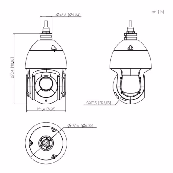 Acheter DAHUA SD49425DB-HNY Dôme PTZ IP H265 4M WDR Starlight IR 100 m 25x IP66 AUDIO E/S IA