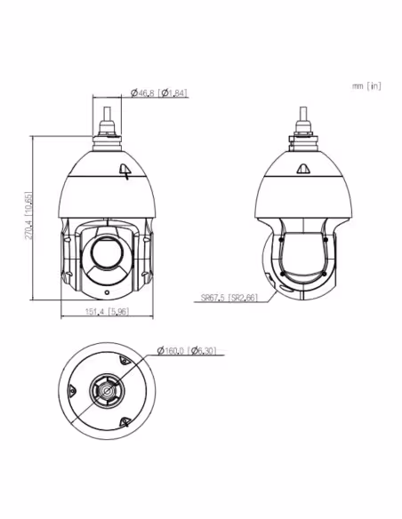 Acheter DAHUA SD49425DB-HNY Dôme PTZ IP H265 4M WDR Starlight IR 100 m 25x IP66 AUDIO E/S IA
