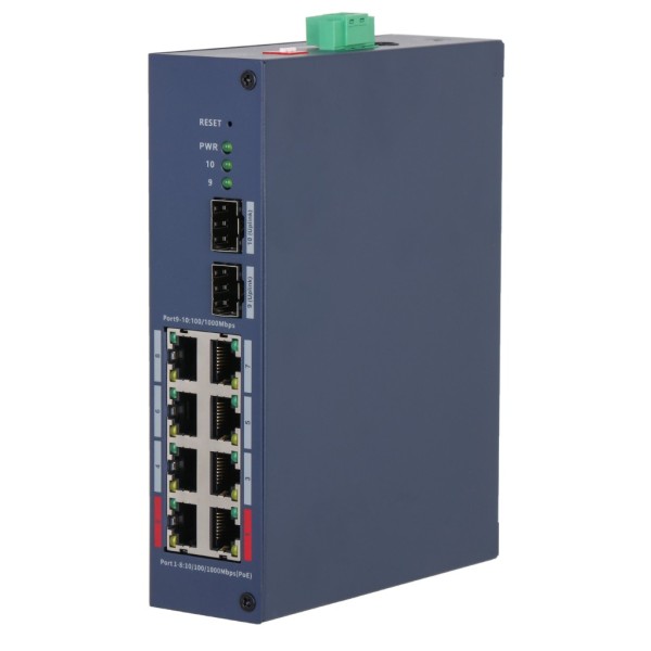 Comprar DAHUA CHS4210-8GT-110 Switch Hardened PoE 8 puertos Gigabit + 2SFP Gigabit 110W Gestionable en Cloud Layer2