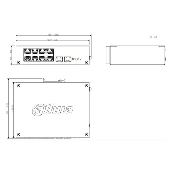 Acheter DAHUA CHS4210-8GT-110 Switch renforcé PoE 8 ports Gigabit + 2 SFP Gigabit 110 W administrable sur le Cloud Layer 2