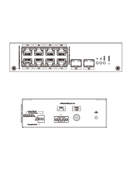 Comprar DAHUA CHS4210-8GT-110 Switch Hardened PoE 8 puertos Gigabit + 2SFP Gigabit 110W Gestionable en Cloud Layer2