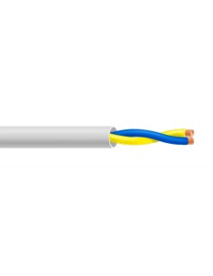 Comprar CABLES ESLA 002-1202004 Rollo 100m de cable manguera blanco flexible 2 hilos sin pantalla LSZH (2x0,22) CPR Eca