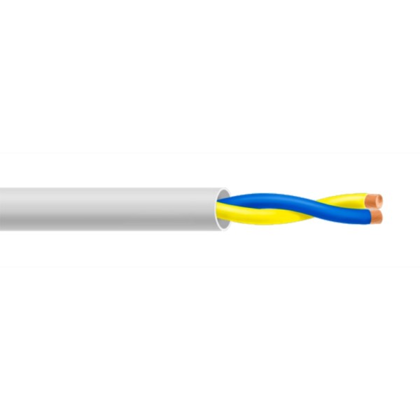 Comprar CABLES ESLA 002-1202004 Rollo 100m de cable manguera blanco flexible 2 hilos sin pantalla LSZH (2x0,22) CPR Eca