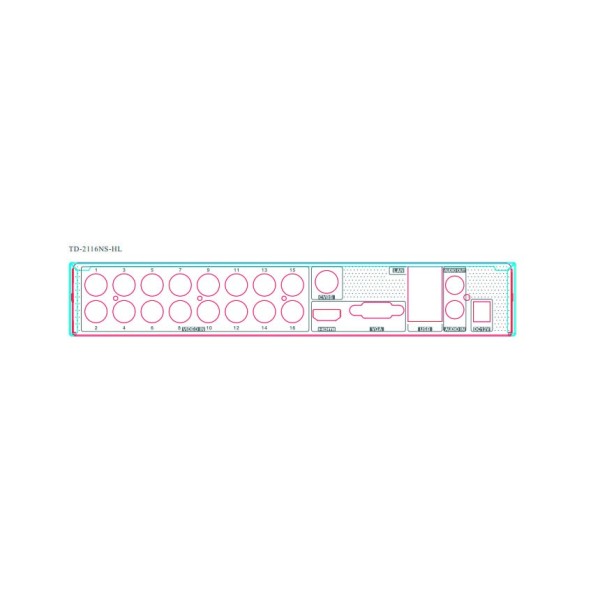 Comprar TVT TVT-442 Videograbador DVR 5en1 16CH 2MP + 2IP (hasta 18IP) 5MP E/S Audio 1HDD TVT