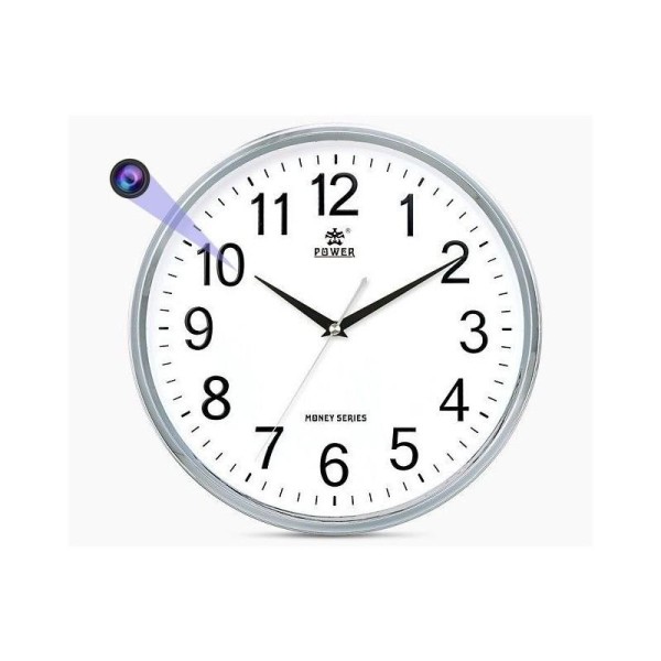 OEM QZTWIFICLOCK-W Câmara oculta espiã em relógio de parede branco. WIFI. 1080p Full HD.