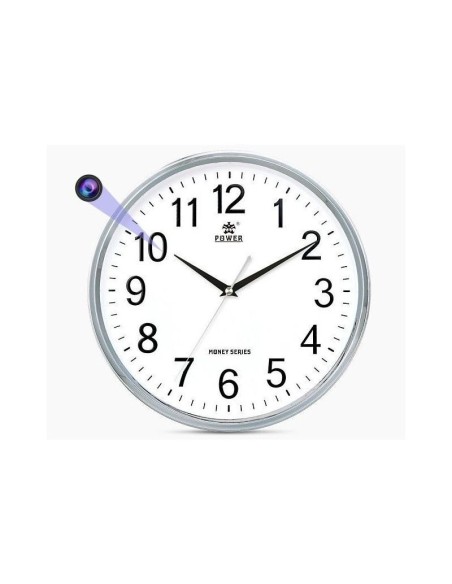 OEM QZTWIFICLOCK-W Câmara oculta espiã em relógio de parede branco. WIFI. 1080p Full HD.