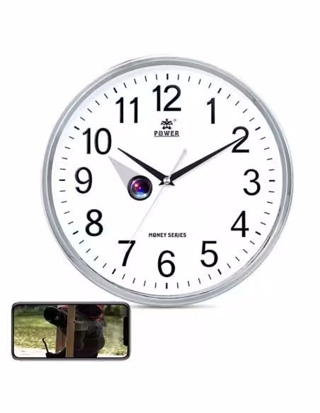 OEM QZTWIFICLOCK-W Cámara oculta espía en reloj de pared color blanco. WIFI. 1080p Full HD.