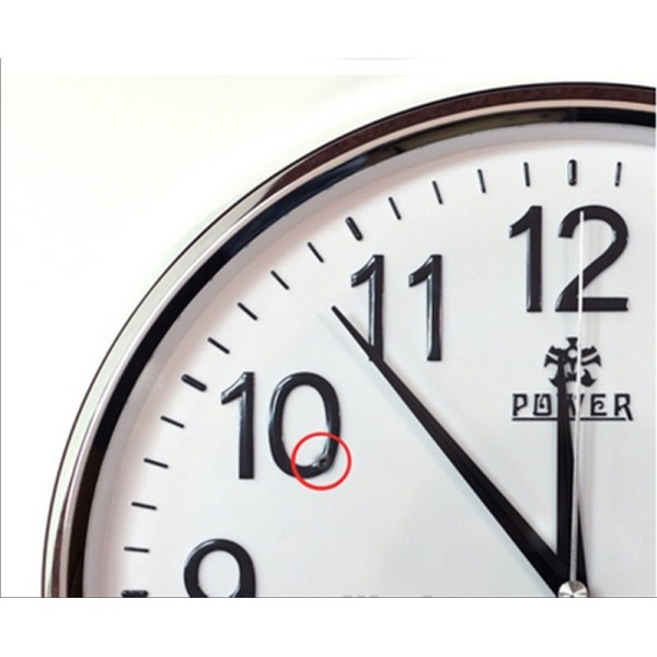 OEM QZTWIFICLOCK-W Telecamera nascosta spia in orologio da parete colore bianco. WIFI. 1080p Full HD.