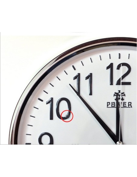 OEM QZTWIFICLOCK-W Caméra espion cachée dans une horloge murale blanche. WIFI. 1080p Full HD.