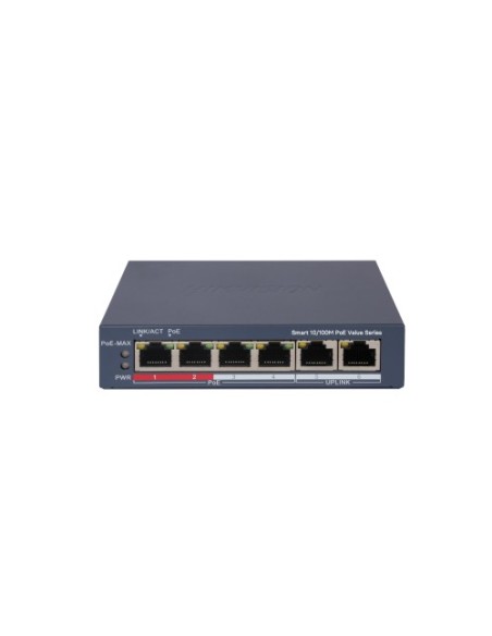 Acheter HIKVISION BASIC DS-3E1106P-EI-M HIKBASIC. Switch commercial 6 ports : 4x RJ45 PoE + 2x RJ45. PoE 60W. Easy Smart (VLAN/W