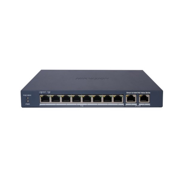 Acheter HIKVISION BASIC DS-3E1310P-EI-M HIKBASIC. Switch commercial 10 ports : 8x RJ45 PoE + 2x RJ45. PoE 110W. Easy Smart (VLAN