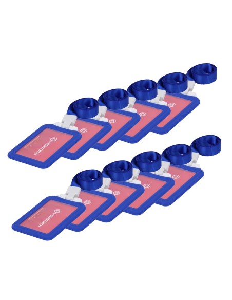 Acheter CARDCUBE 10XCARD-HOLDER-V-BLUE Porte-cartes RFID - Disposition verticale - Format CR80 : 54 (l) × 85 (h) mm - Feuilles