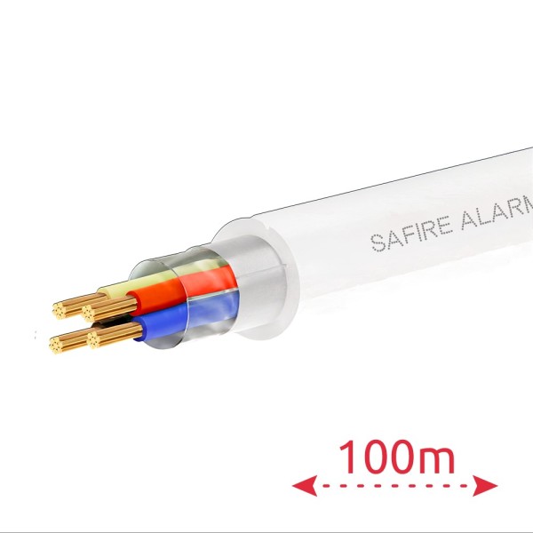 Comprar SAFIRE CA4-100-PVC-ECA-WHITE 4 conductores de señal - Conductor Aluminio recubierto de Cobre - Rollo de 100 metros - Cer