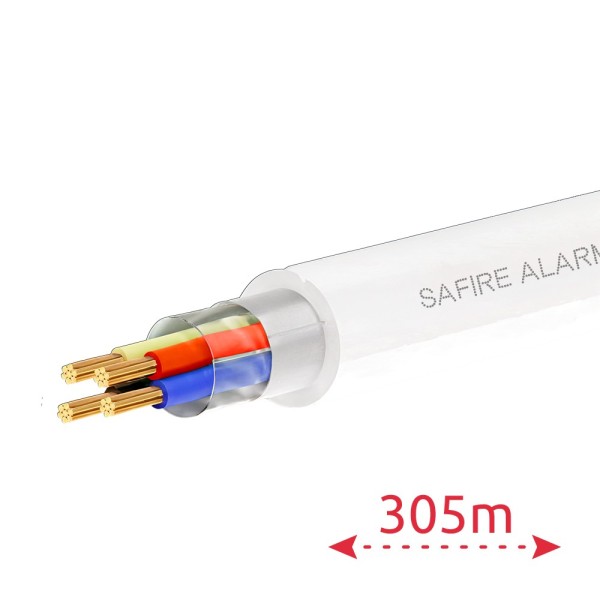 Comprar SAFIRE CA4-305-PVC-ECA-WHITE 4 conductores de señal - Conductor Aluminio recubierto de Cobre - Rollo de 305 metros - Cer