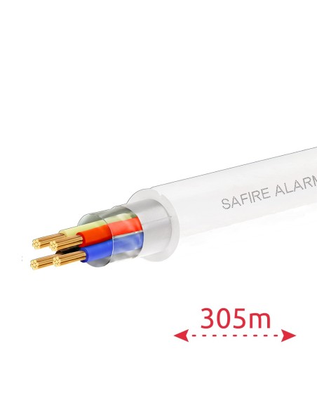 Comprar SAFIRE CA4-305-PVC-ECA-WHITE 4 conductores de señal - Conductor Aluminio recubierto de Cobre - Rollo de 305 metros - Cer
