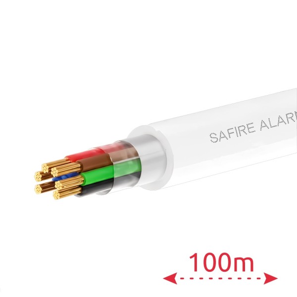 Comprar SAFIRE CA6-100-PVC-ECA-WHITE 6 conductores de señal - Conductor Aluminio recubierto de Cobre - Pantalla Aluminio y polié
