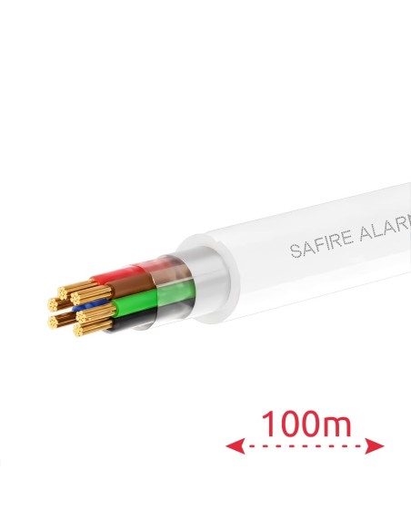 Comprar SAFIRE CA6-100-PVC-ECA-WHITE 6 conductores de señal - Conductor Aluminio recubierto de Cobre - Rollo de 100 metros - Cer