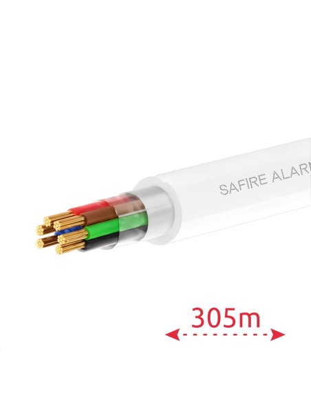 Comprar SAFIRE CA6-305-PVC-ECA-WHITE 6 conductores de señal - Conductor Aluminio recubierto de Cobre - Pantalla Aluminio y polié
