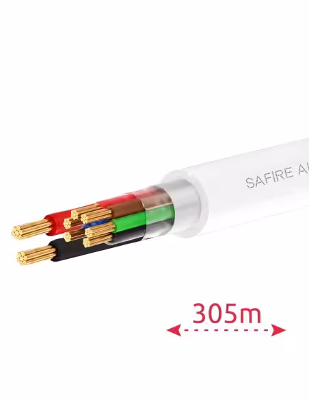 Comprar SAFIRE CA6P2-305-H-CCA-WHITE 6 conductores de señal + 2 de alimentación - Conductor Aluminio recubierto de Cobre - Panta