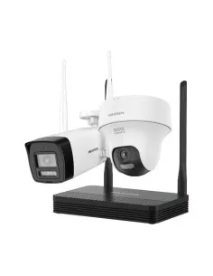 Comprar HIKVISION DS-J142I/NKS424W02H Kit de Videovigilancia Hikvision Wifi - Cámara bullet 4 Mpx IR 30 m - Cámara Turret 4 Mpx 