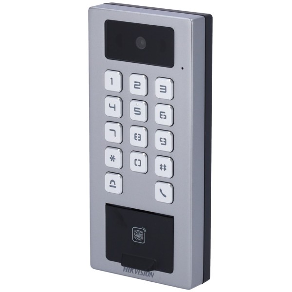 Acheter HIKVISION DS-K1T502DBFWX-CE1 Contrôle d’accès avec caméra PoE IP65 IK09 - Empreinte digitale, carte MF DESFire, QR et co