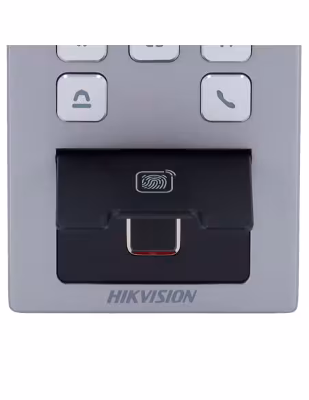 Comprar HIKVISION DS-K1T502DBFWX-CE1 Control de acceso con cámara PoE IP65 IK09 - Huella, tarjeta MF DESFire, QR y PIN - 10.000 
