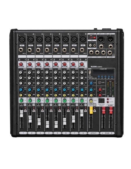 Comprar DSPPA DSPPA-DMX08 Mezclador profesional analógico DSPPA - 8 entradas Mic XLR balanceadas - Bus estéreo | 2 AUX | DSP int