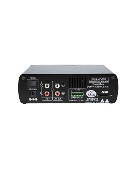 Comprar DSPPA DSPPA-MINI60 Amplificador mezclador DSPPA  - Estéreo baja impedancia 4-16  - 2 canales x 30 W / Clase D - 1 Mic co