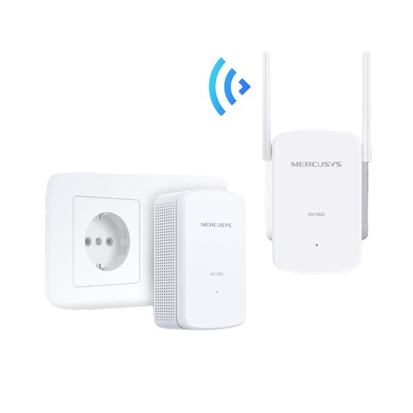 Comprar MERCUSYS MP510KIT Kit PLC con Wi-Fi (MP510+MP500) - HomePlug AV1000Mbps - Transmisión de datos a través de la red eléctr