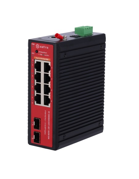 Comprar OEM SF-SWI8GE2SFP-2BT-360W-DIN Switch L2+ gestionable con 8x RJ45 y 2x SFP - 8 puertos PoE Gigabit con soporte IEEE 802.