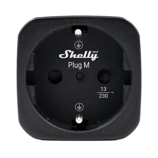 Comprar SHELLY SH-PLUG-M-GEN3-B Shelly Plug PM Gen3 (Negro) - Monitoreo preciso del consumo eléctrico - Protección contra sobret