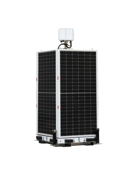 Comprar SAFIRE TRAILER-14KWH-460-6M Torre estacionaria CCTV de muy alta capacidad - Capacidad 14Kw/h | x4 placas 460W - Protecci