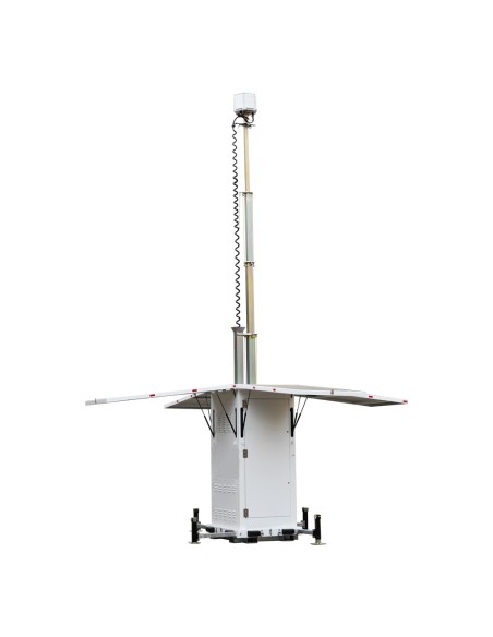 Comprar SAFIRE TRAILER-14KWH-460-6M Torre estacionaria CCTV de muy alta capacidad - Capacidad 14Kw/h | x4 placas 460W - Protecci
