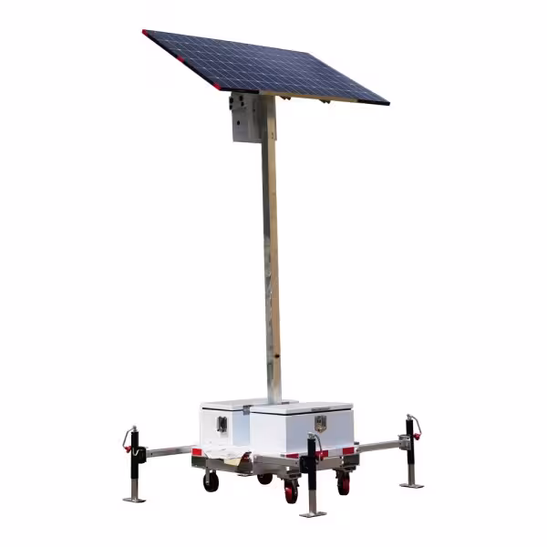 Comprar SAFIRE TRAILER-3KWH-440W-3M Torre estacionaria CCTV de alta capacidad - Capacidad 2.944 Wh | Placa 440W | Litio - Protec