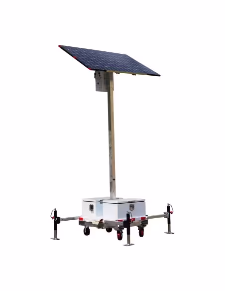 Comprar SAFIRE TRAILER-3KWH-440W-3M Torre estacionaria CCTV de alta capacidad - Capacidad 2.944 Wh | Placa 440W | Litio - Protec
