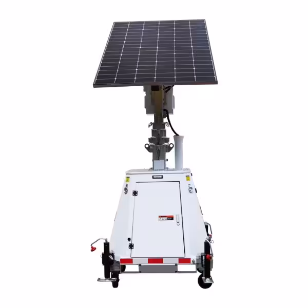 Comprar SAFIRE TRAILER-5880WH-440W-7M Torre estacionaria de CCTV compacta con ruedas - Capacidad 5880W/h | placa 440W | Litio - 