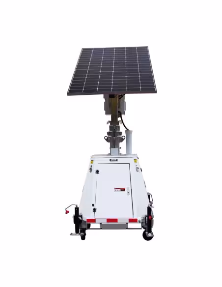 Comprar SAFIRE TRAILER-5880WH-440W-7M Torre estacionaria de CCTV compacta con ruedas - Capacidad 5880W/h | placa 440W | Litio - 
