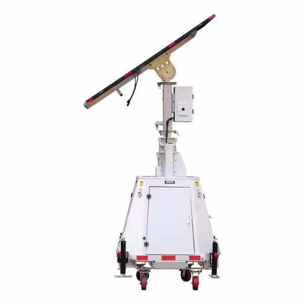 Comprar SAFIRE TRAILER-5880WH-440W-7M Torre estacionaria de CCTV compacta con ruedas - Capacidad 5880W/h | placa 440W | Litio - 