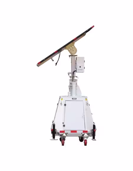 Comprar SAFIRE TRAILER-5880WH-440W-7M Torre estacionaria de CCTV compacta con ruedas - Capacidad 5880W/h | placa 440W | Litio - 