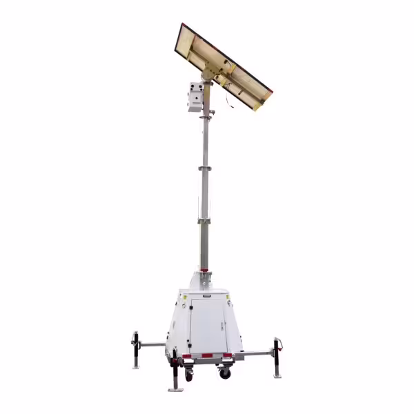 Comprar SAFIRE TRAILER-5880WH-440W-7M Torre estacionaria de CCTV compacta con ruedas - Capacidad 5880W/h | placa 440W | Litio - 