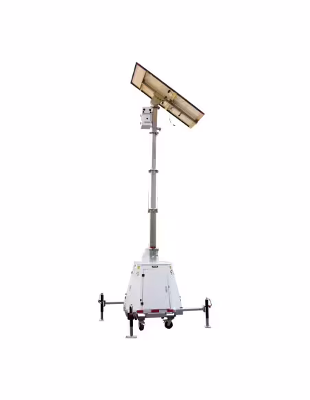 Comprar SAFIRE TRAILER-5880WH-440W-7M Torre estacionaria de CCTV compacta con ruedas - Capacidad 5880W/h | placa 440W | Litio - 
