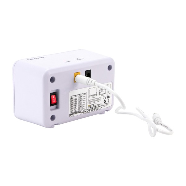 Comprar BLANCA UPS-MU26W Mini UPS - Entrada DC 12V / 2.5A - Salida DC 12V / 2A - Batería Li-Ion 19.24Wh recargable - Indicador L