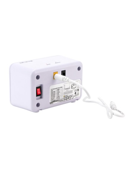 Comprar BLANCA UPS-MU26W Mini UPS - Entrada DC 12V / 2.5A - Salida DC 12V / 2A - Batería Li-Ion 19.24Wh recargable - Indicador L