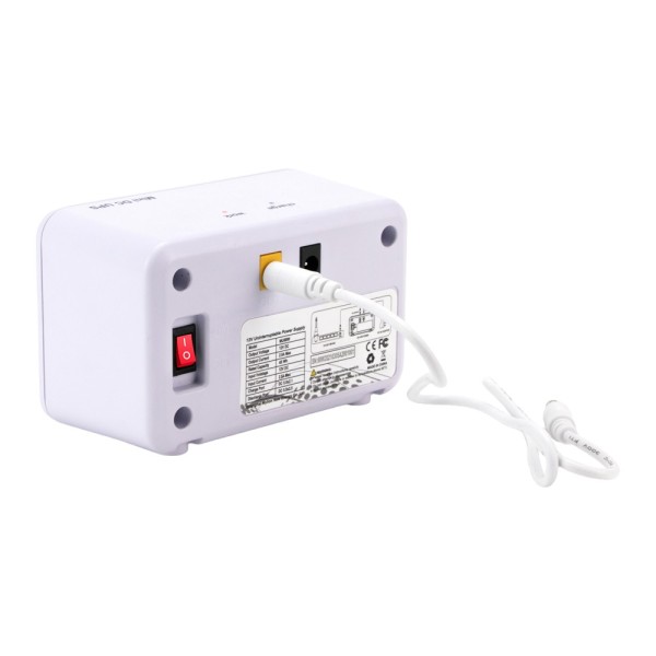 Comprar BLANCA UPS-MU48W Mini UPS - Entrada DC 12V / 3.5A - Salida DC 12V / 3A - Batería Li-Ion 30Wh recargable - Indicador LED 
