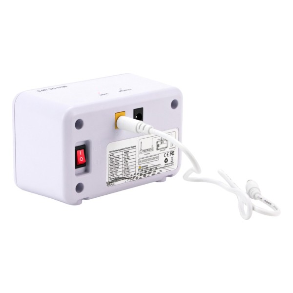 Comprar BLANCA UPS-MU68W Mini UPS - Entrada DC 12V / 2.5A - Salida DC 12V / 2A - Batería Li-Ion 45Wh recargable - Indicador LED 