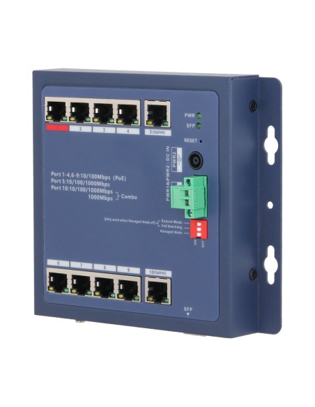 Comprar X-SECURITY XS-SWI1008HIPOE-MFC-90-DIN X-Security Industrial L2 Managed Switch - 8 puertos PoE 10/100 (Puerto 1 BT hasta 