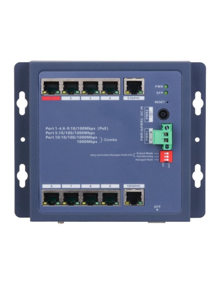 Comprar X-SECURITY XS-SWI1008HIPOE-MFC-90-DIN X-Security Industrial L2 Managed Switch - 8 puertos PoE 10/100 (Puerto 1 BT hasta 
