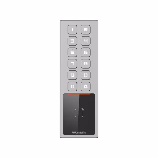 Comprar HIKVISION HIK-834 Terminal de control de accesos Hikvision con lector de tarjetas M1, teclado, IP65 e IK08