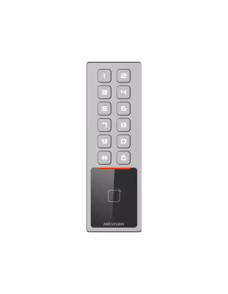 Comprar HIKVISION HIK-834 Terminal de control de accesos Hikvision con lector de tarjetas M1, teclado, IP65 e IK08