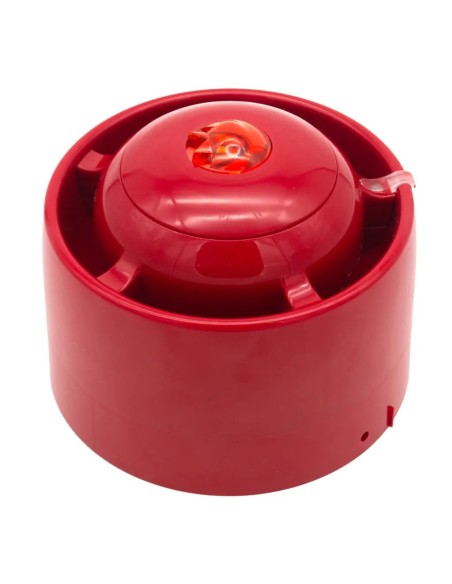 Comprar KIDDE COMMERCIAL KE-AS3115R-WM Sirena analógica inteligente serie Excellence con aislador  montaje en pared. Color rojo